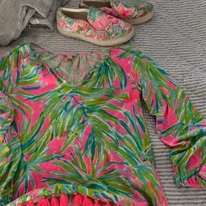 Lilly Pulitzer top and shoes